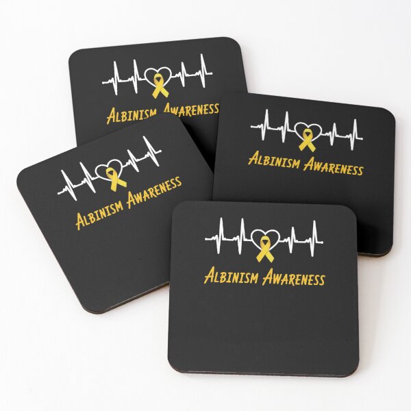 Item preview, Albinism Awareness HeartBeat Support In June Yellow Ribbon designed and sold by RayArmstrong.