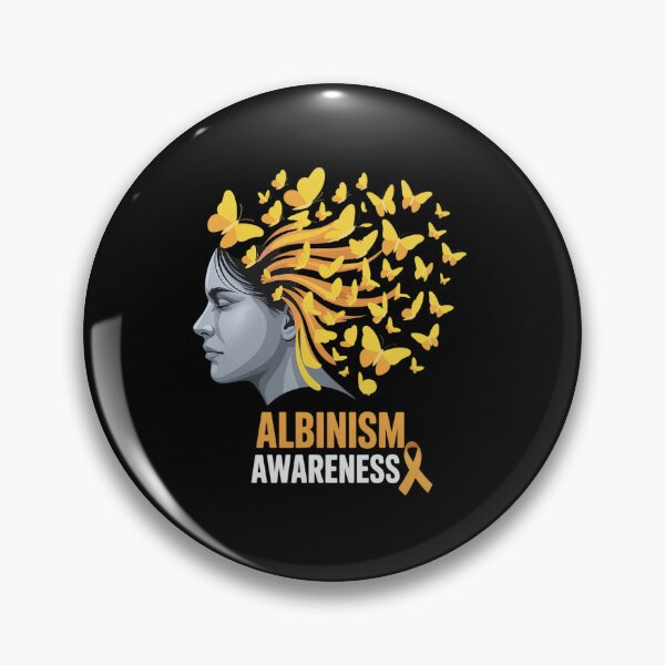 Item preview, Albinism Awareness Butterfly Yellow Ribbon Support designed and sold by HaileyRobel.