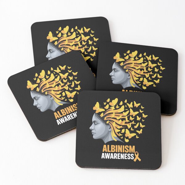 Item preview, Albinism Awareness Butterfly Yellow Ribbon Support designed and sold by HaileyRobel.