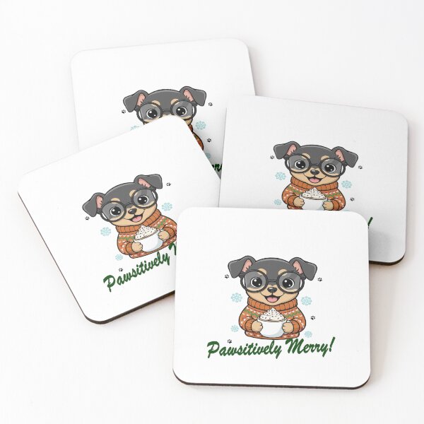 Item preview, Pawsitively Merry Chipin in Christmas Sweater with Hot Cocoa | Dog Lovers designed and sold by The Real Life Symphony.