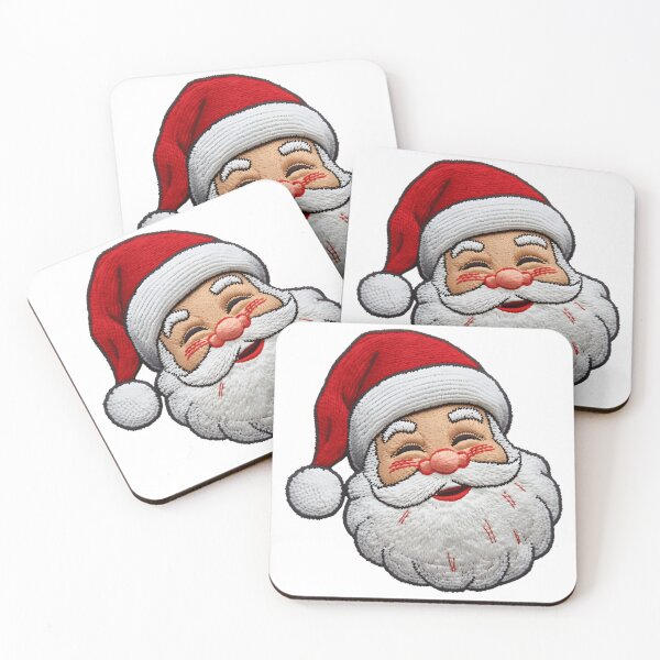 Item preview, Yarn Embroidery Santa Face Funny Christmas Faux Yarn designed and sold by Thread&Fable.