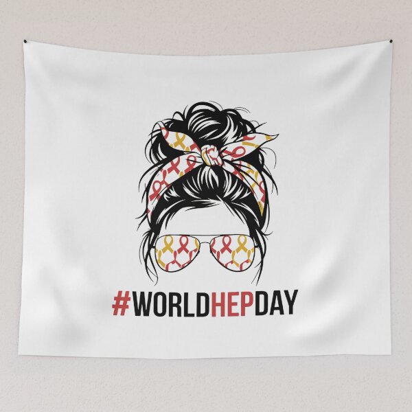 Item preview, World Hepatitis Day Hepatitis Awareness Messy Bun designed and sold by HaileyRobel.