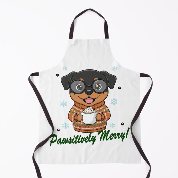 Item preview, Pawsitively Merry Rottweiler in Christmas Sweater with Hot Cocoa | Dog Lovers designed and sold by The Real Life Symphony.