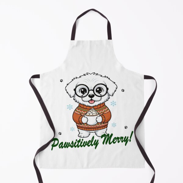 Item preview, Pawsitively Merry Coton de Tulear in Christmas Sweater with Hot Cocoa | Dog Lovers designed and sold by The Real Life Symphony.