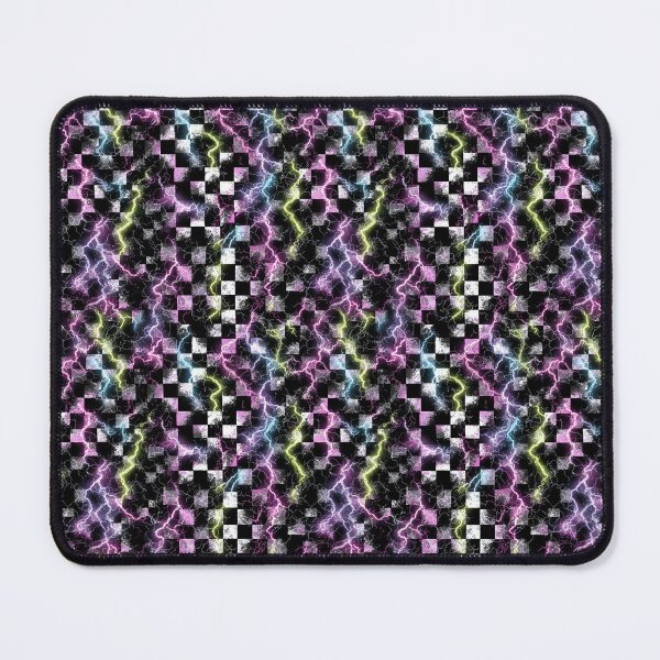 Item preview, Chessboard & Lightning Bolts – Punk Seamless Pattern designed and sold by Digital Dreamtales.