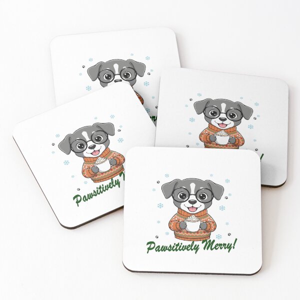 Item preview, Pawsitively Merry Greyster in Christmas Sweater with Hot Cocoa | Dog Lovers designed and sold by The Real Life Symphony.