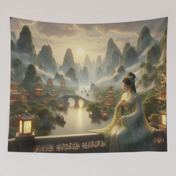 Item preview, Echoes Beneath the Golden Peaks designed and sold by calmgarden.