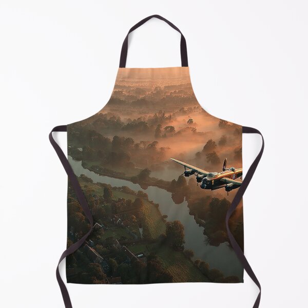 Item preview, Classic Lancaster Flying Over Sunlit Fields of the Netherlands in Tranquil Skies designed and sold by Skyframe Aviation.