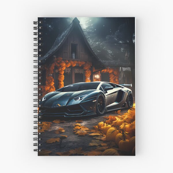 Item preview, Sleek Italian Supercar Surrounded by Autumn Leaves and Pumpkins designed and sold by RevUpDesign.