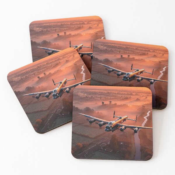 Item preview, Historic Lancaster Crossing Over the Rivers of Holland Over Still Fields designed and sold by Skyframe Aviation.