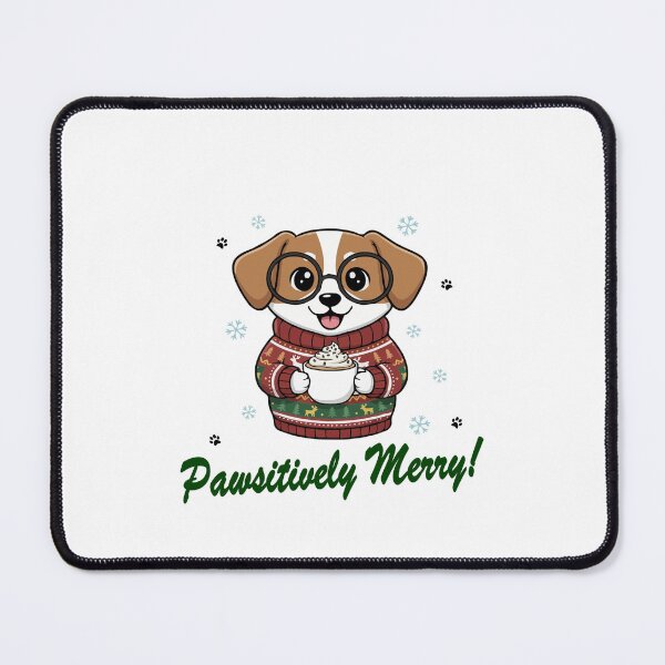Item preview, Pawsitively Merry Dorgi in Christmas Sweater with Hot Cocoa | Dog Lovers designed and sold by The Real Life Symphony.