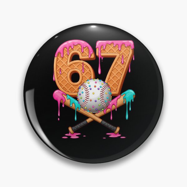 Item preview, Funny Six Humor Seven Ice Cream Quote Vintage Baseball Drip designed and sold by Aaronogagne.