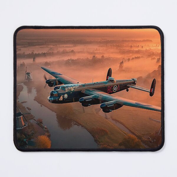Item preview, Avro Lancaster Crossing Over the Dutch Countryside in Soft Hues designed and sold by Skyframe Aviation.