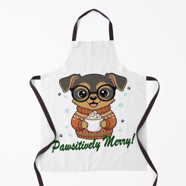 Item preview, Pawsitively Merry Chorkie in Christmas Sweater with Hot Cocoa | Dog Lovers designed and sold by The Real Life Symphony.