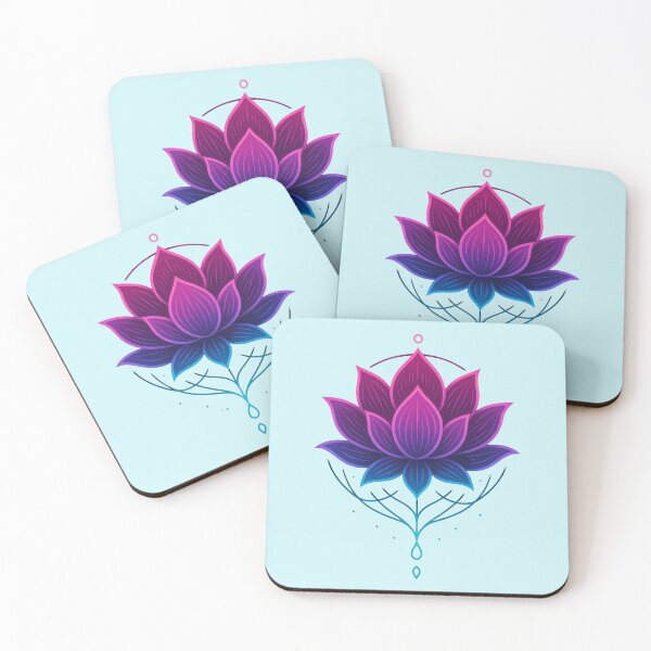 Item preview, Lotus of Inner Calm – Neon Spiritual Lotus Mandala Art designed and sold by Dezpro.