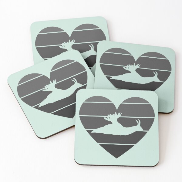 Item preview, Nudibranch Silhouette Grey Striped Heart designed and sold by FollowThatGoose.