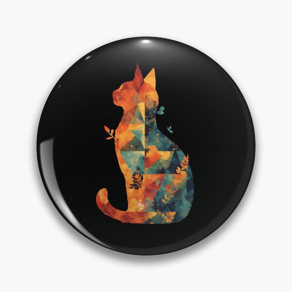 Artikelvorschau, Katzensilhouette mit abstrakten Farben entworfen und verkauft von LunarFLUX.