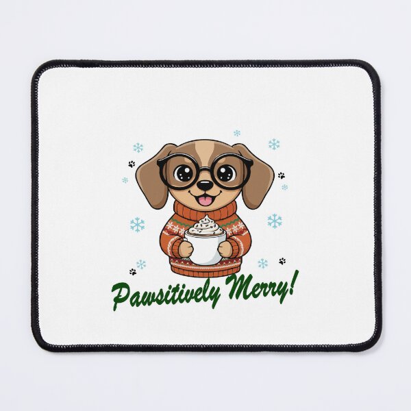 Item preview, Pawsitively Merry Chiweenie in Christmas Sweater with Hot Cocoa | Dog Lovers designed and sold by The Real Life Symphony.