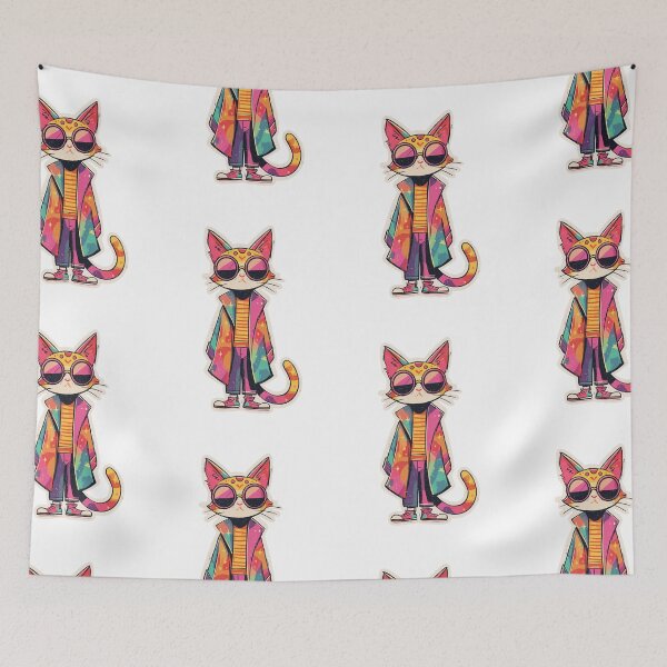 Item preview, Trippy Psychedelic Cat designed and sold by bapupa.