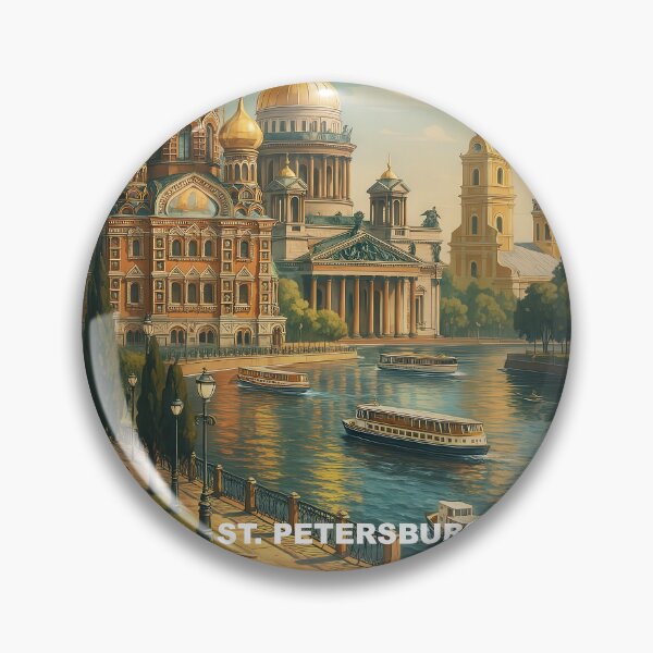 Item preview, Greetings from ST PETERSBURG - RUSSIA - Modern Colorful City View designed and sold by Earth Celebration Designs.