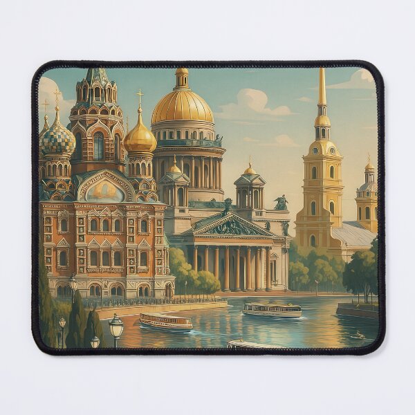 Item preview, Greetings from ST PETERSBURG - RUSSIA - Modern Colorful City View designed and sold by Earth Celebration Designs.