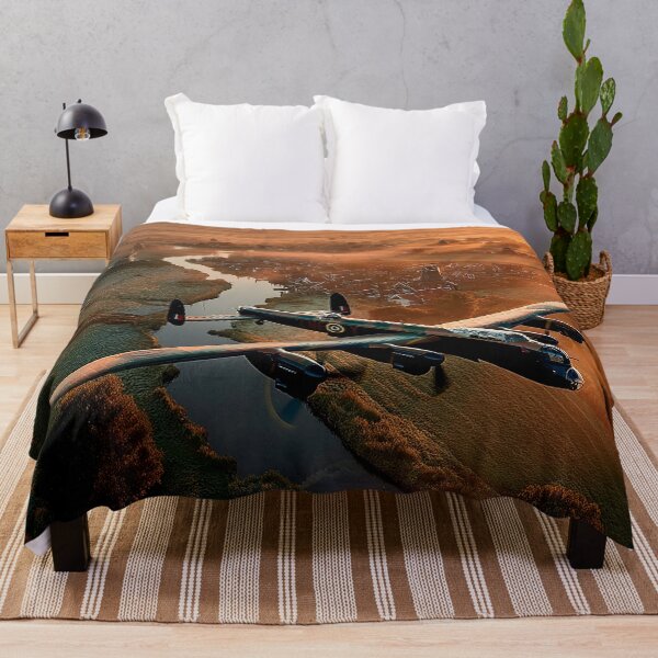 Item preview, The Lancaster Bomber Sweeping Past Windmill Country as the Sun Rises designed and sold by Skyframe Aviation.