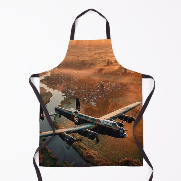Item preview, The Lancaster Bomber Sweeping Past Windmill Country as the Sun Rises designed and sold by Skyframe Aviation.