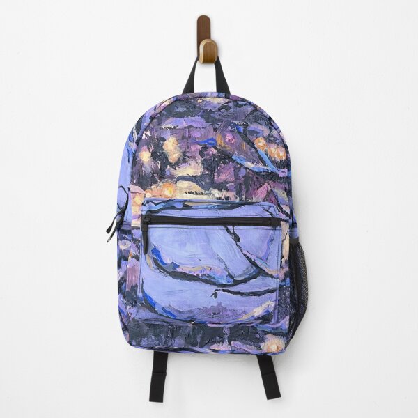 Item preview, Winter Evening Glow - Snowy Mountain View with City Lights designed and sold by valyaart.