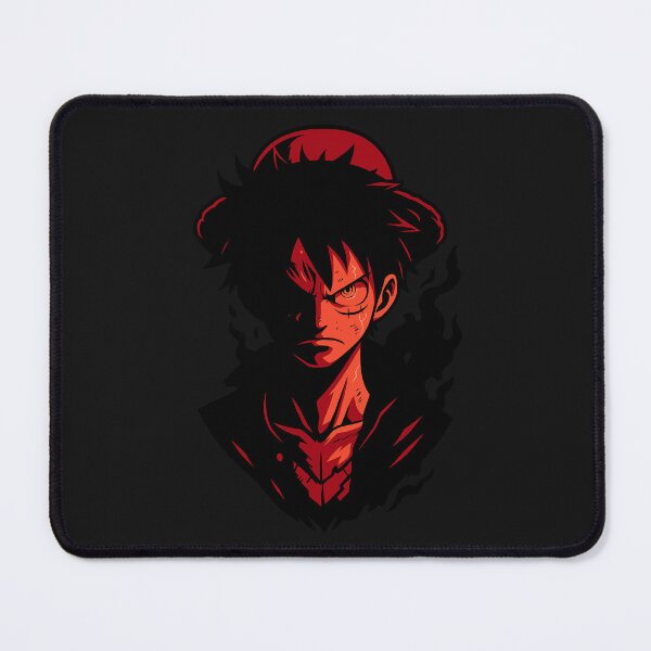 Item preview, Shadowed Straw Hat Pirate Aesthetic – Intense Red Anime Portrait Design designed and sold by AnimeFlash_0.