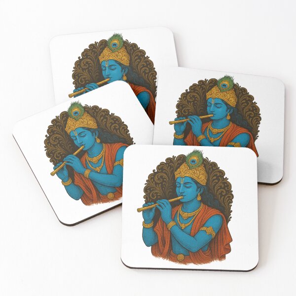 Item preview, Divine Krishna Playing the Flute designed and sold by HiteshArt111.