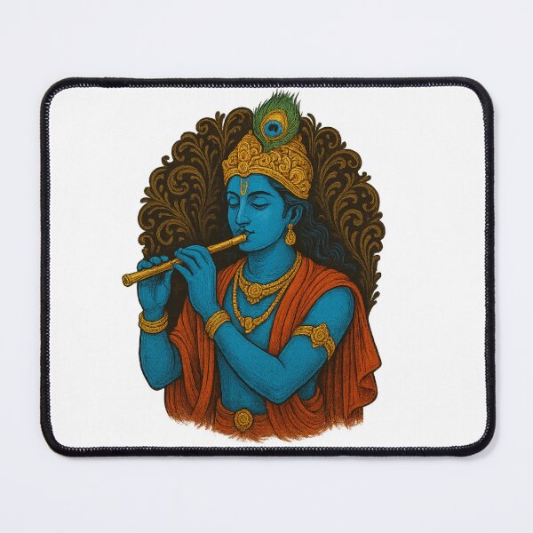Item preview, Divine Krishna Playing the Flute designed and sold by HiteshArt111.