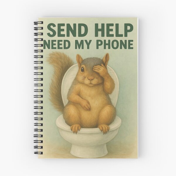 Item preview, Funny Squirrel Bathroom Poster Wall Art Phone Animal designed and sold by TheEmmArt.