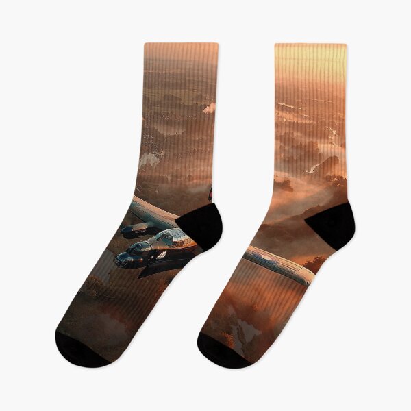Item preview, The Lancaster Bomber Passing Above the Windmills of Holland in Tranquil Skies designed and sold by Skyframe Aviation.