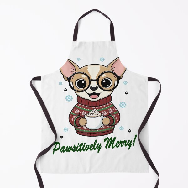 Item preview, Pawsitively Merry Chihuahua in Christmas Sweater with Hot Cocoa | Dog Lovers designed and sold by The Real Life Symphony.