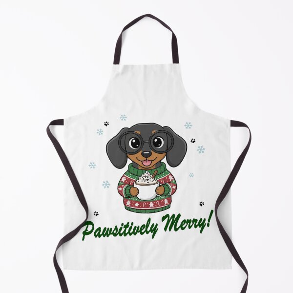 Item preview, Pawsitively Merry Dachshunds in Christmas Sweater with Hot Cocoa | Dog Lovers designed and sold by The Real Life Symphony.