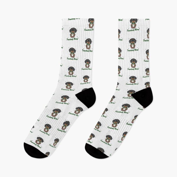 Item preview, Pawsitively Merry Dachshunds in Christmas Sweater with Hot Cocoa | Dog Lovers designed and sold by The Real Life Symphony.