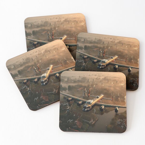 Item preview, Historic Lancaster Gliding Over the Lowlands of Holland in the Early Light designed and sold by Skyframe Aviation.