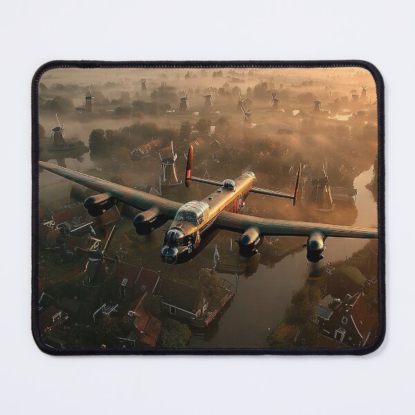 Item preview, Historic Lancaster Gliding Over the Lowlands of Holland in the Early Light designed and sold by Skyframe Aviation.