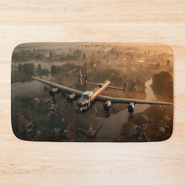 Item preview, Historic Lancaster Gliding Over the Lowlands of Holland in the Early Light designed and sold by Skyframe Aviation.