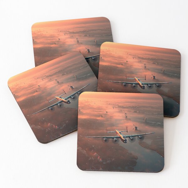 Item preview, The Lancaster Bomber Moving Above the Peaceful Farmland in Serene Air designed and sold by Skyframe Aviation.