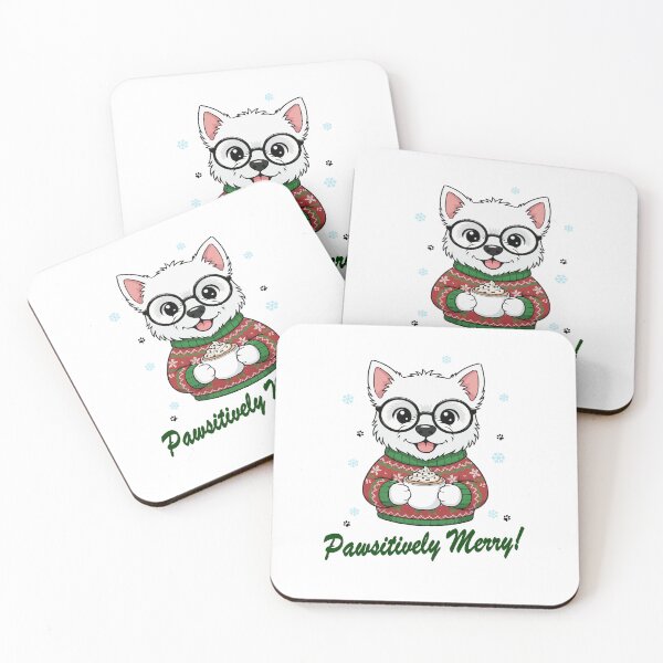 Item preview, Pawsitively Merry Westie in Christmas Sweater with Hot Cocoa | Dog Lovers designed and sold by The Real Life Symphony.