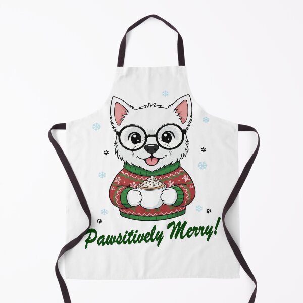 Item preview, Pawsitively Merry Westie in Christmas Sweater with Hot Cocoa | Dog Lovers designed and sold by The Real Life Symphony.