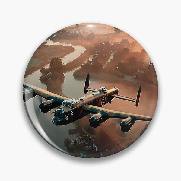 Item preview, Historic Lancaster Moving Above the Morning Windmills as the Sun Rises designed and sold by Skyframe Aviation.