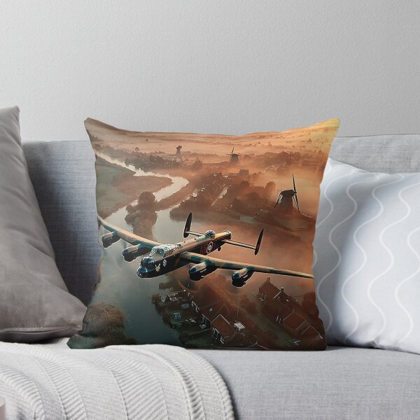 Item preview, Historic Lancaster Moving Above the Morning Windmills as the Sun Rises designed and sold by Skyframe Aviation.