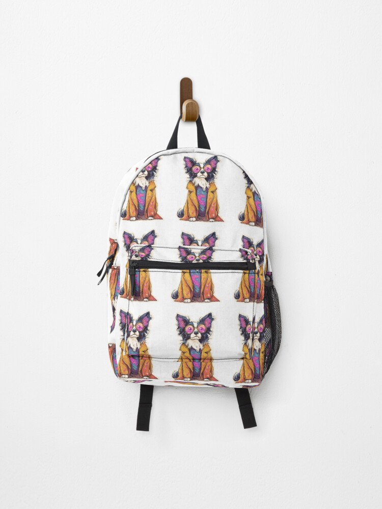 Thumbnail 1 of 3, Backpack, Trippy Psychedelic Dog designed and sold by bapupa.
