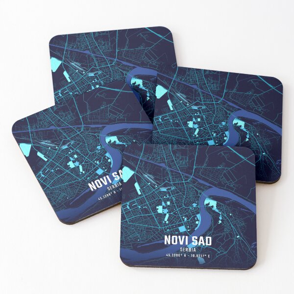 Item preview, Novi Sad Midnight City Map designed and sold by HomeLivingCo.