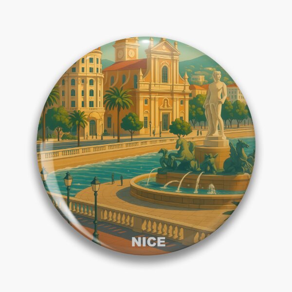 Item preview, Greetings from NICE - FRANCE - Modern Colorful City View designed and sold by Earth Celebration Designs.