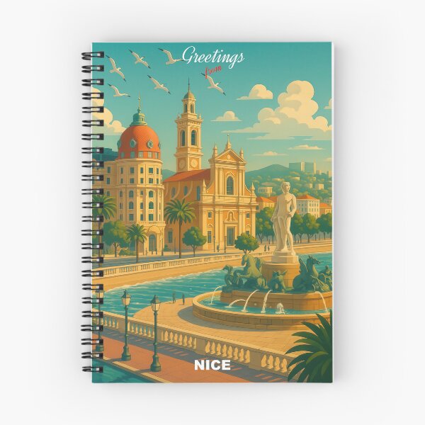 Item preview, Greetings from NICE - FRANCE - Modern Colorful City View designed and sold by Earth Celebration Designs.