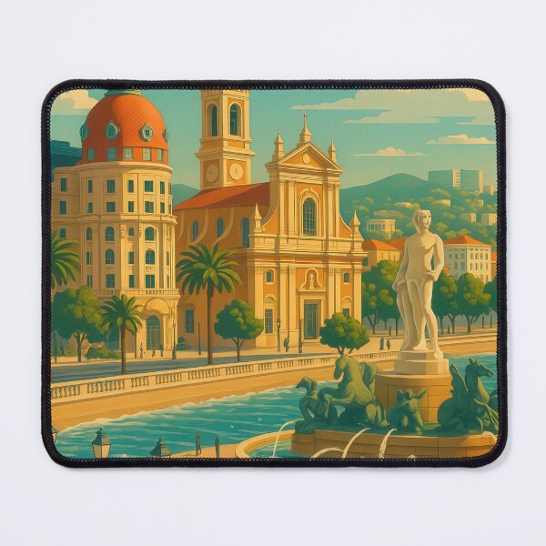 Item preview, Greetings from NICE - FRANCE - Modern Colorful City View designed and sold by Earth Celebration Designs.