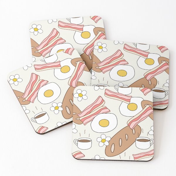 Item preview, Breakfast Food with Bacon, Eggs, Coffee, and Bread designed and sold by Chercheryellow.